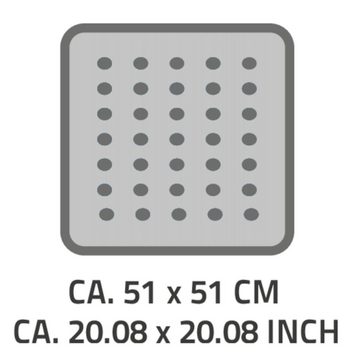 Badematte Duschmatte Antirutschmatte Promo Grau Ridder, Höhe 0.5 mm, Gummi