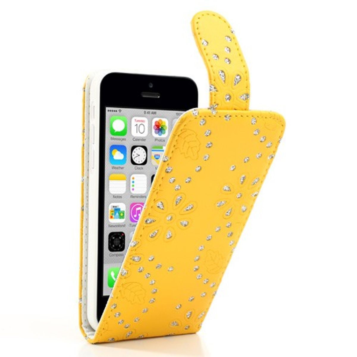 König Design Handyhülle Apple iPhone 5c, Apple iPhone 5c Handyhülle Backcover Gelb