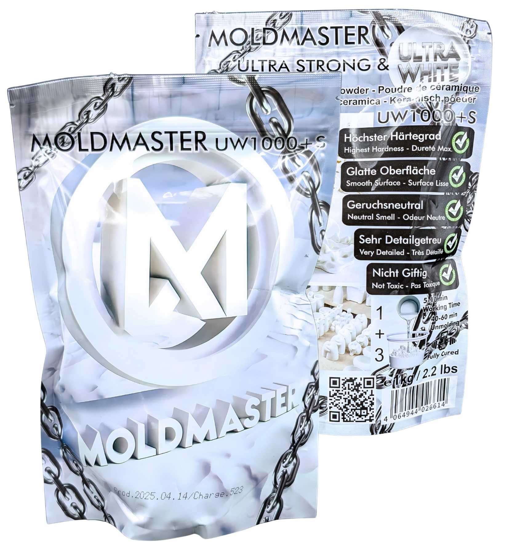 MoldMaster Modelliermasse S Gießpulver weiß, 1 kg, Weißes Reliefgießpulver, Variante S, 1 kg