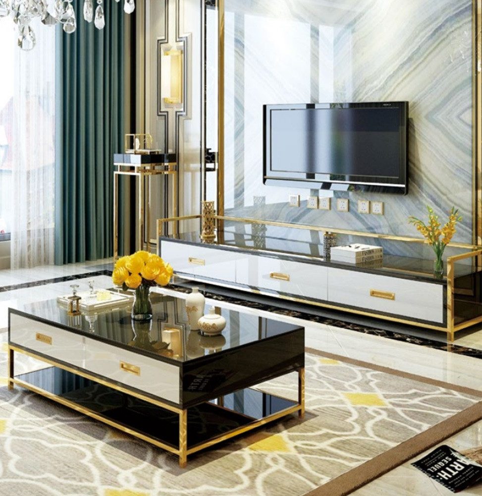 Xlmoebel Sideboard Elegantes Metall-Lowboard mit viel Stauraum für das Wohnzimmer (Sideboard), Hergestellt in Europa