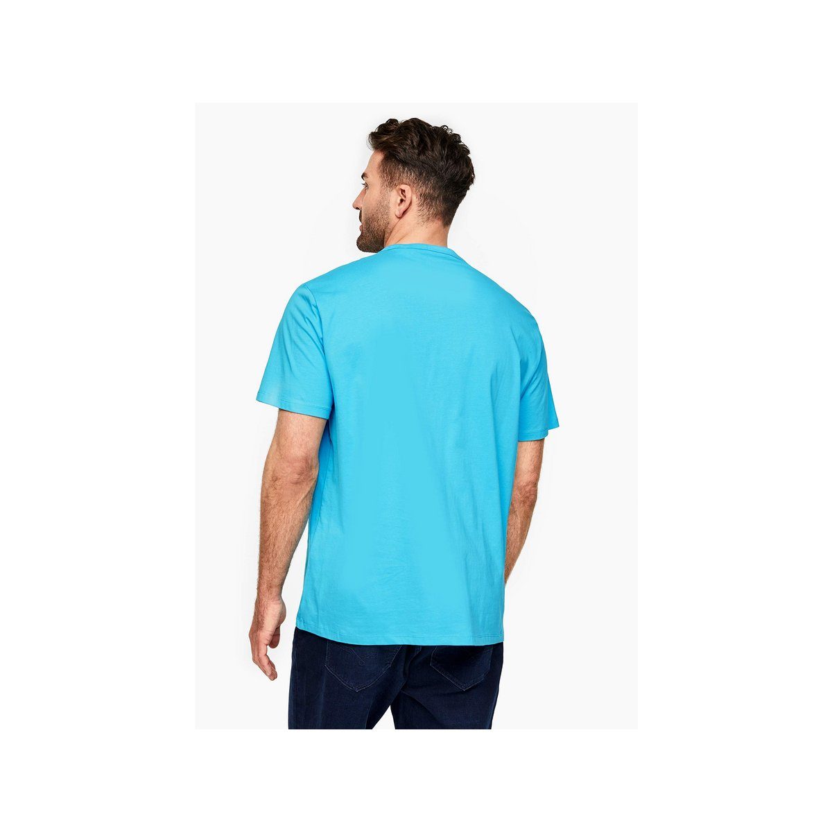 s.Oliver regular (1-tlg) T-Shirt blau