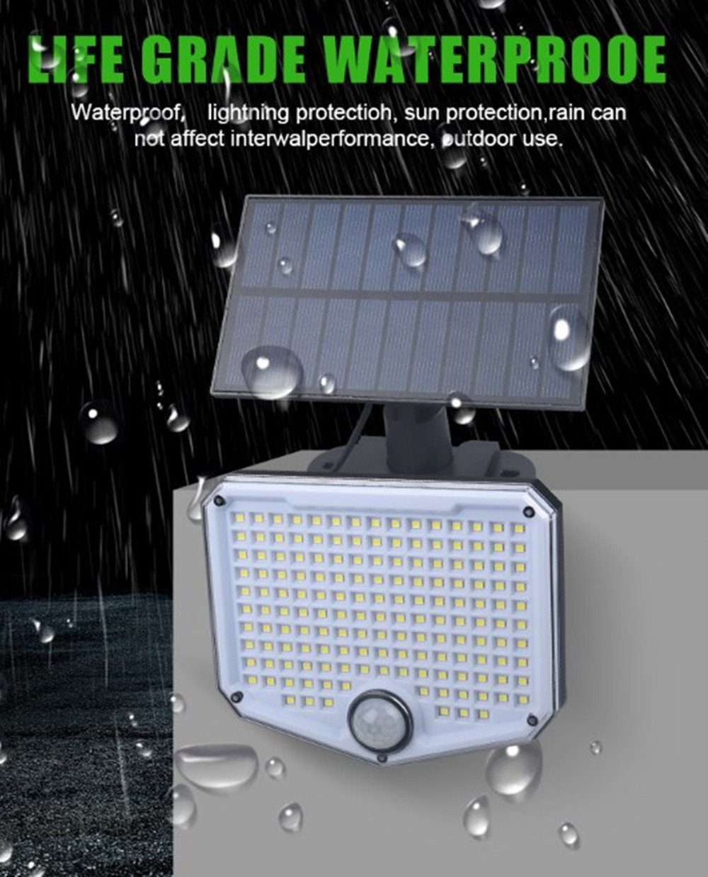 Beleuchtungszeit Superhelle LED XDOVET Solarleuchte LED für Solarleuchte Modi Solar-Split Außen,9000K Wasserdichte für IP54 Solarleuchte 3 Außen, Solarlampen