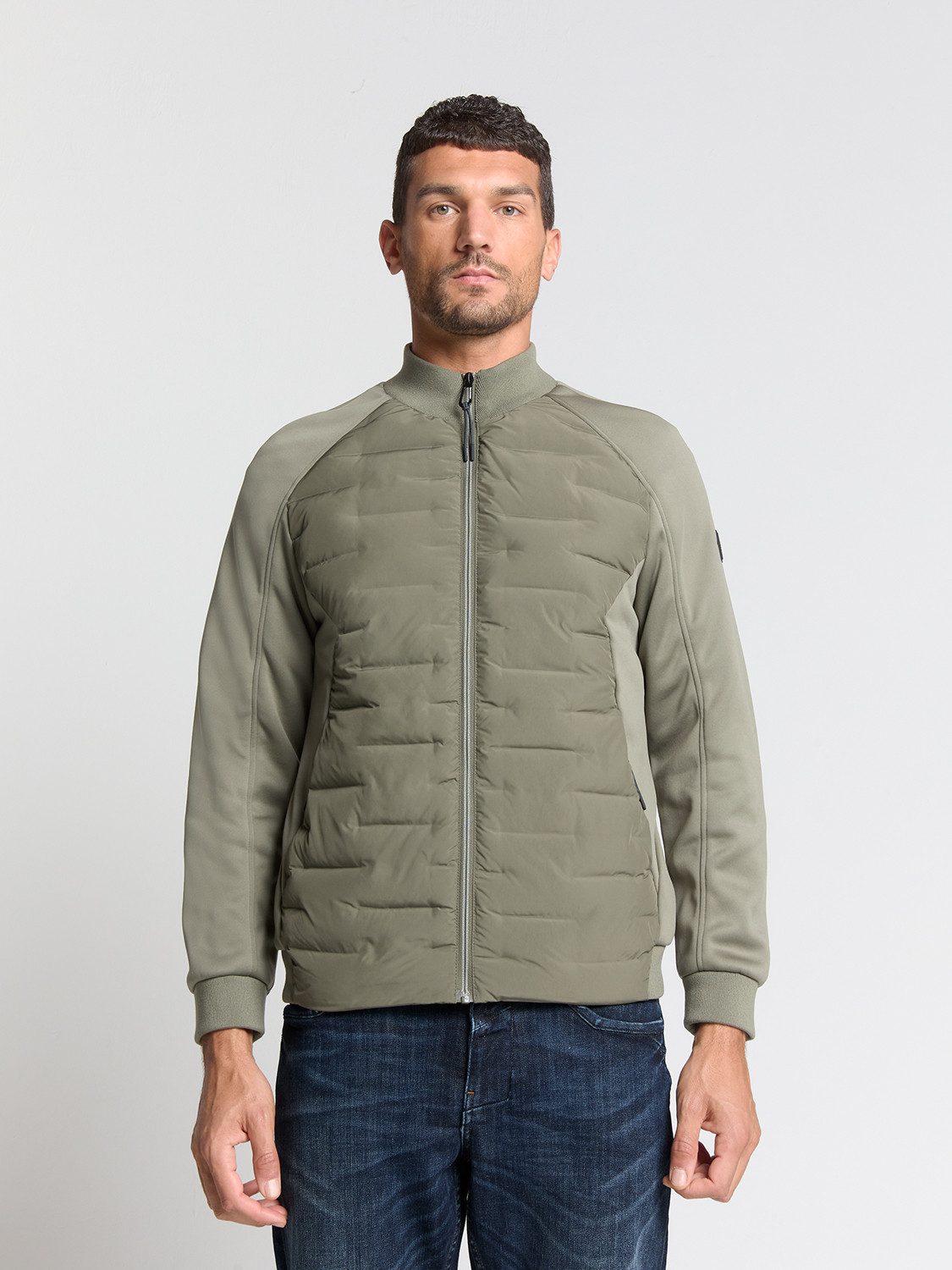 NO EXCESS Steppjacke No Excess Allwetterjacke Jacket Short Fit Sealed Knitted Mix