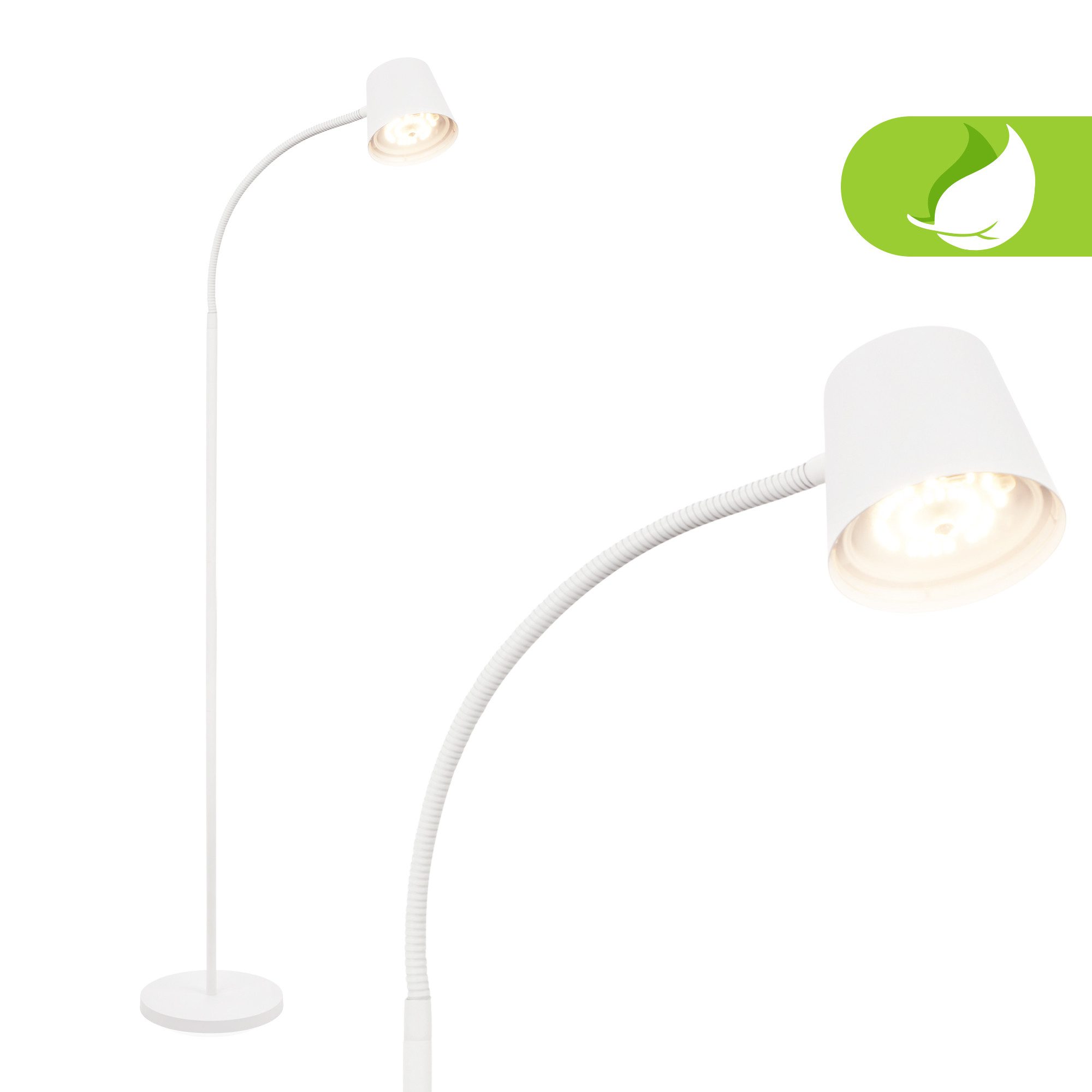 Stehlampe LED Stehleuchte Extra-Warmweiß Wohnzimmer Flur Schlafzimmer
