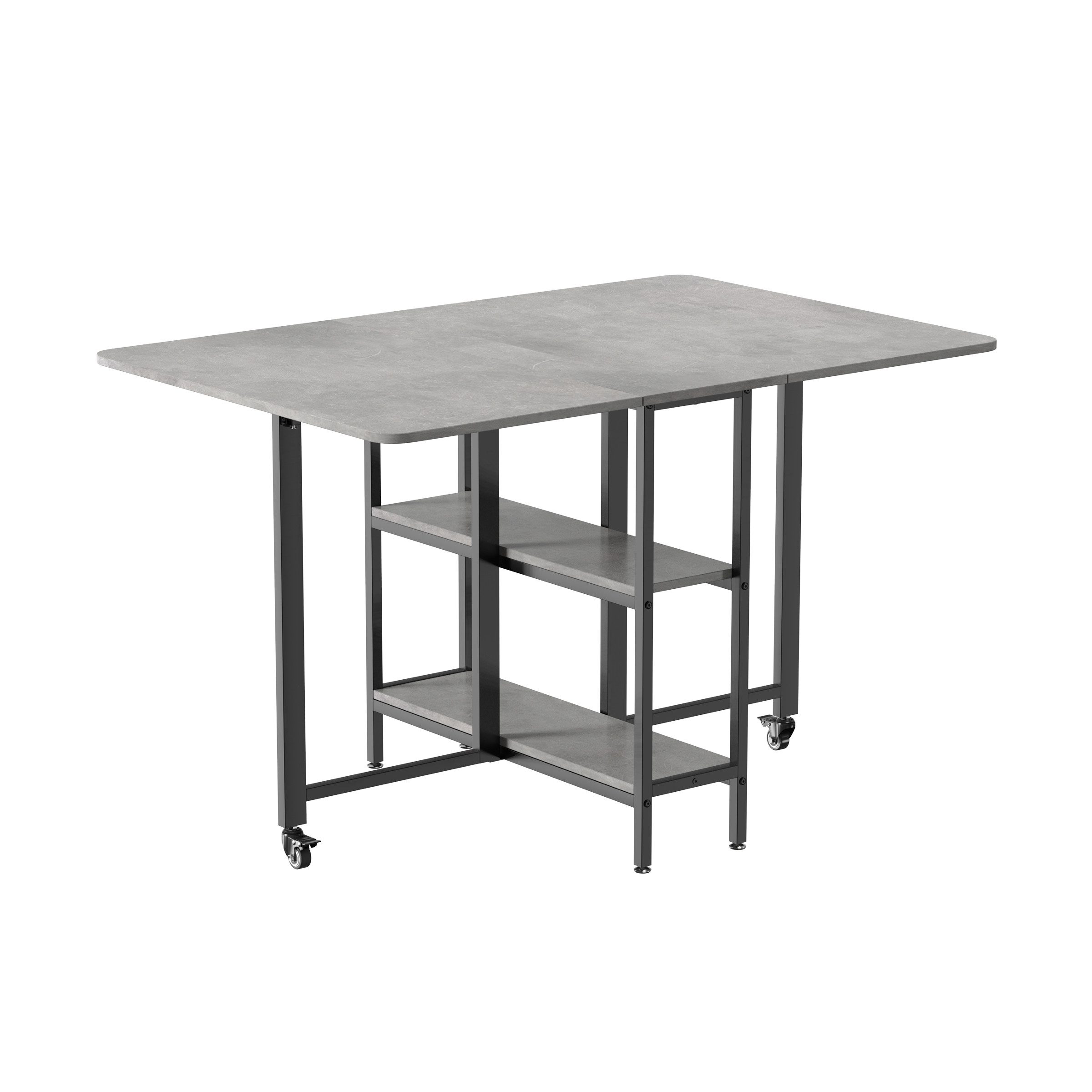 Mondeer Esstisch Klappbarer (1 Tisch), Gestell aus Metall, mit Zwei offene günstig online kaufen