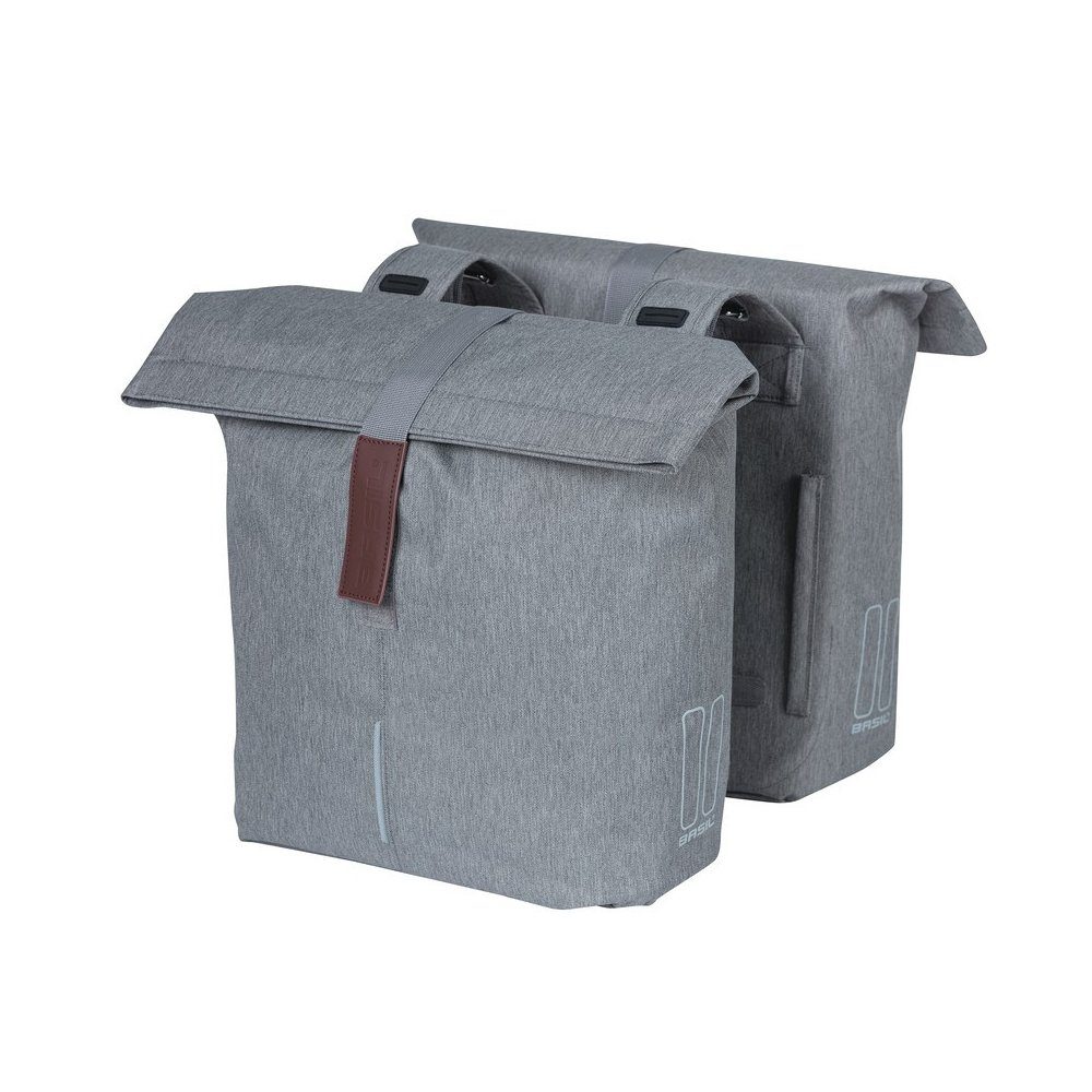 Basil Fahrradkorb Doppelpacktasche City grey melee, günstig online kaufen