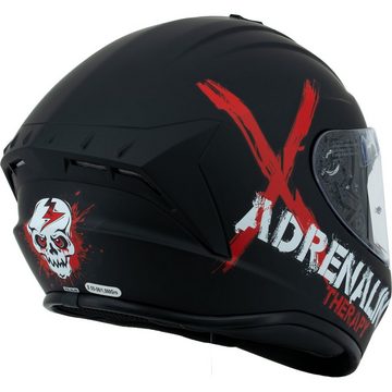 Broken Head Motorradhelm Broken Head Integralhelm Adrenalin Therapy 4X Rot (mit klarem und rot verspiegeltem Visier), inklusive 2 Visieren