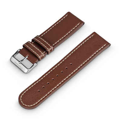 Tauchmeister Uhrenarmband »Leder-Armband Ersatzband braun mit Dornschließe 24 mm«