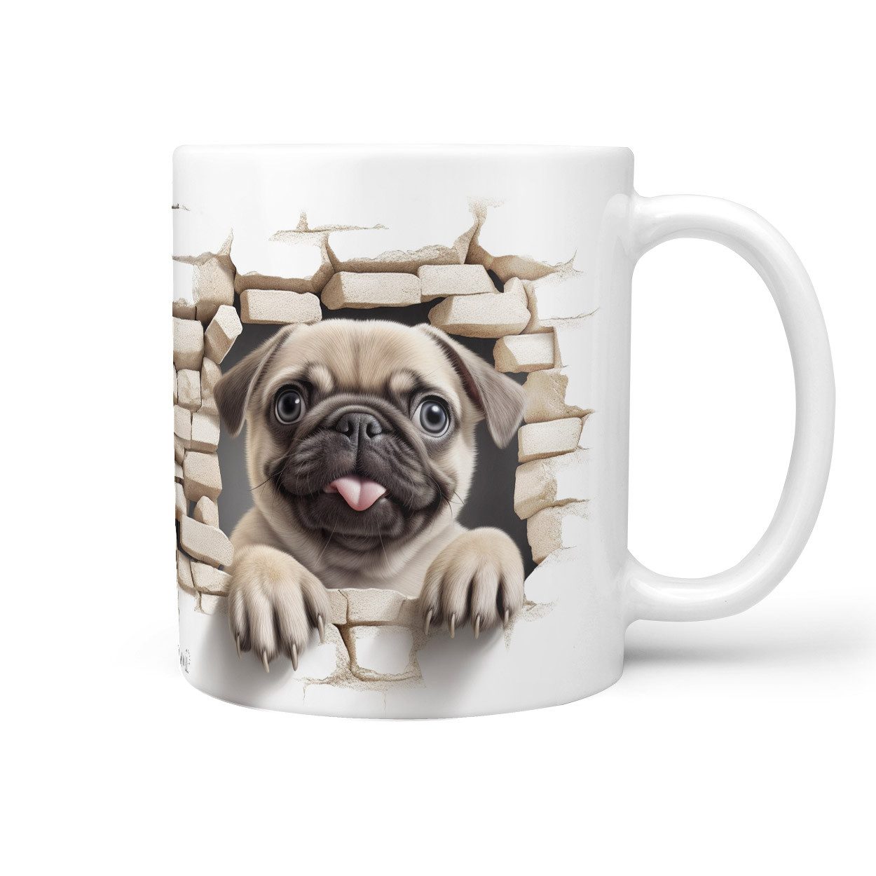 Sunnywall Tasse Mops - Hund Hunderasse - Geschenk für Hundeliebhaber, Keramik, inkl. Geschenkkarte