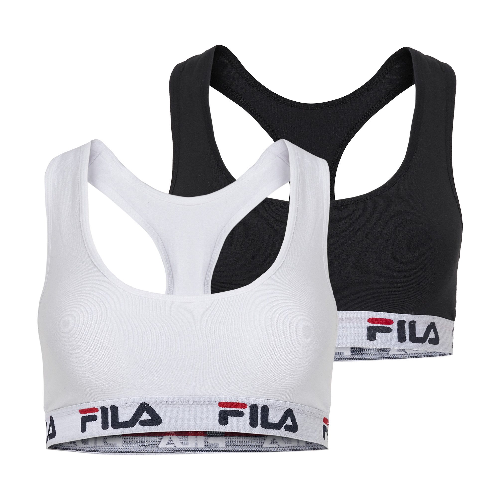 Fila Bustier WOMAN BUSTIER (2er Pack) ohne Polsterung und ohne Bügel, Racerbackrücken