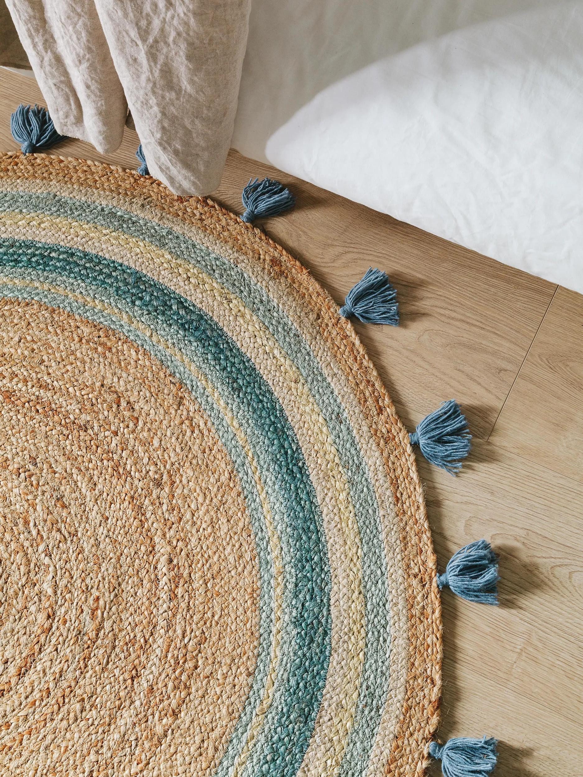 benuta Kinderteppich Lovis, rund, Höhe: 5 mm, Kunstfaser, Berber, Ethno-Style, Wohnzimmer