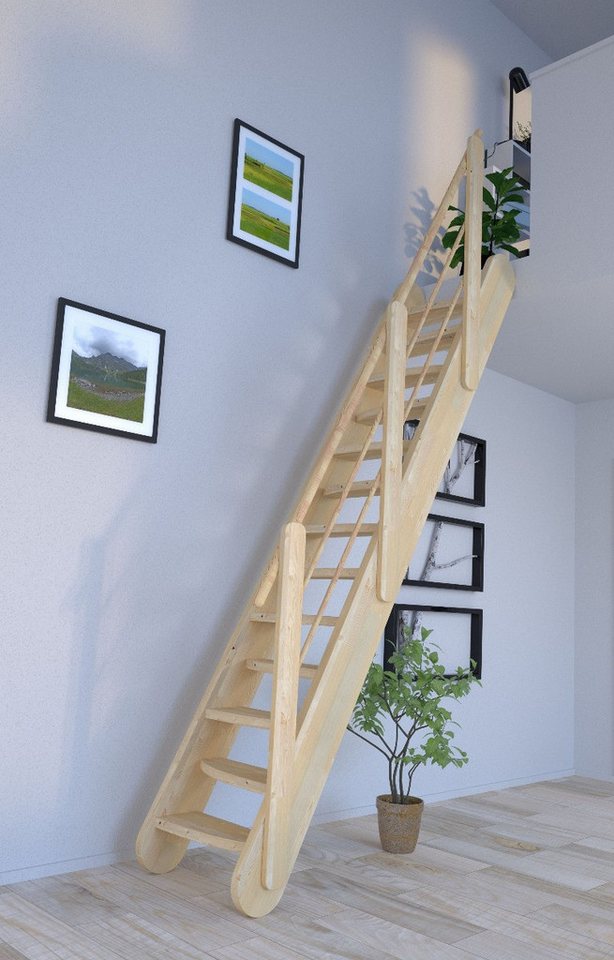 Thumbnail - Starwood Raumspartreppe Raumspartreppe Samos in Fichte-Holz-Holz Design-verjüngte