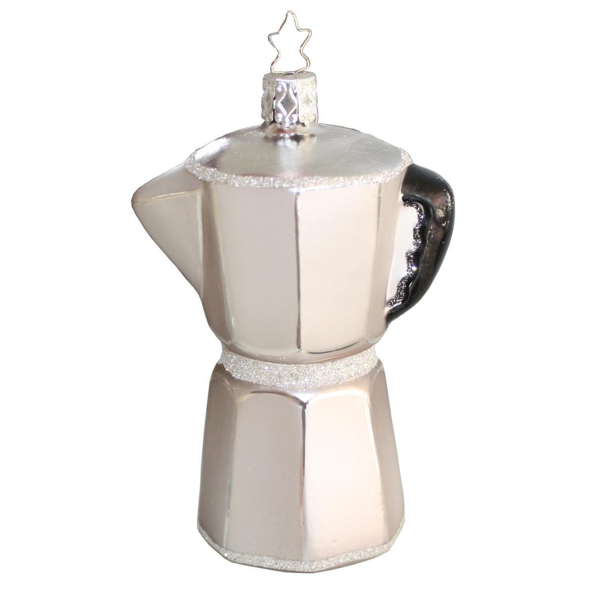 INGE-GLAS® Christbaumschmuck INGE-GLAS Weihnachts-Hänger Espresso-Kanne (1-tlg)