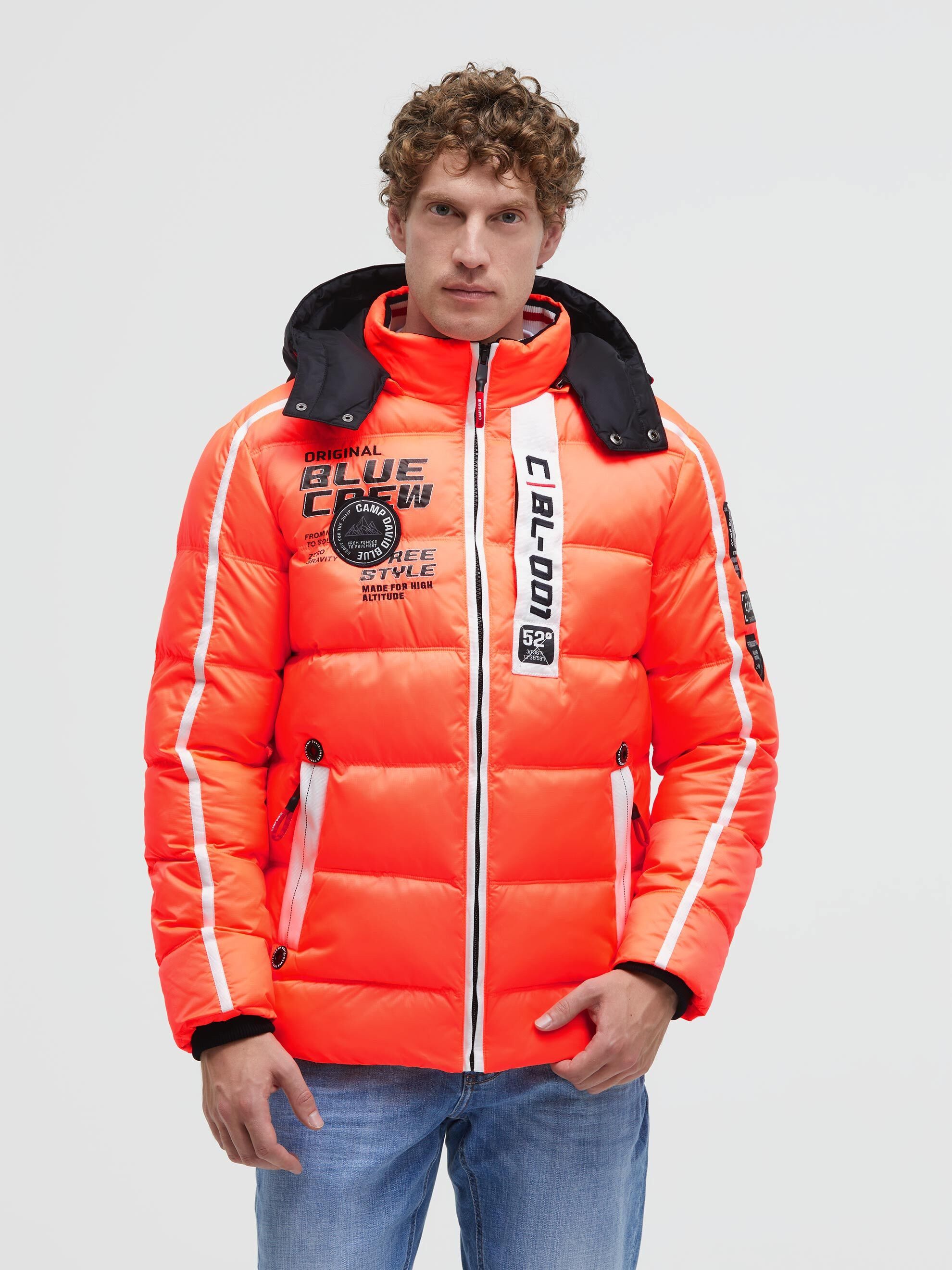 CAMP DAVID Winterjacke mit Reißverschluss an den Einschubtaschen