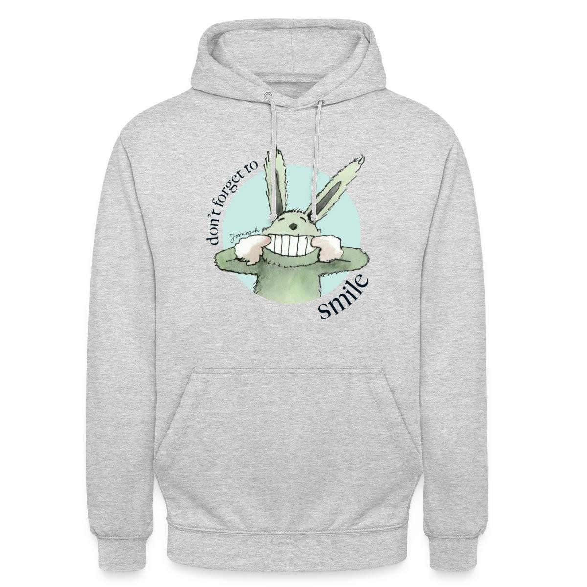 Hoodie Janosch Hase Don't Forget To Smile Unisex Hoodie