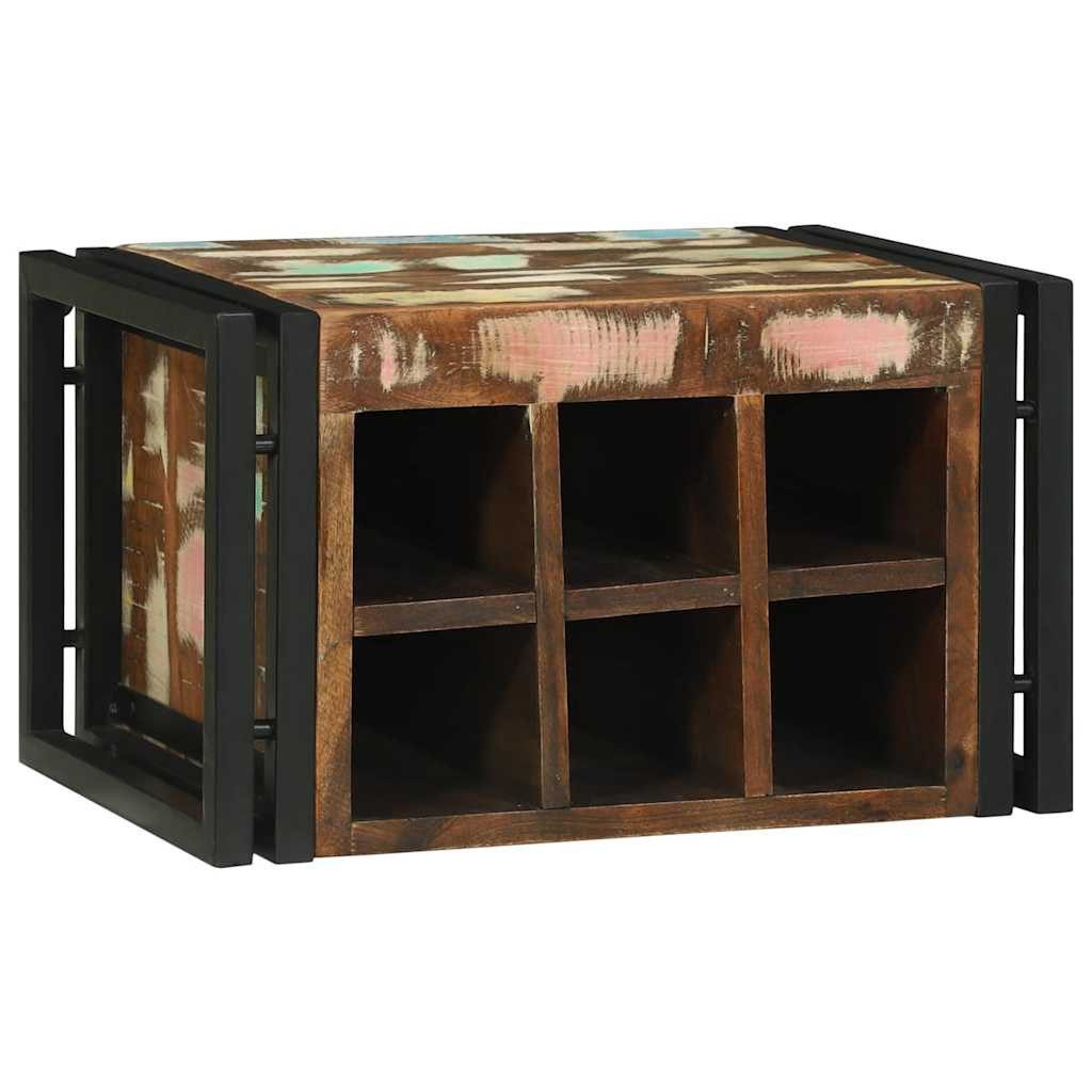 vidaXL Barschrank Weinregal 2 stk. 46 x 35 x 27,5 cm Massives upgecyceltes Holz (2-St)