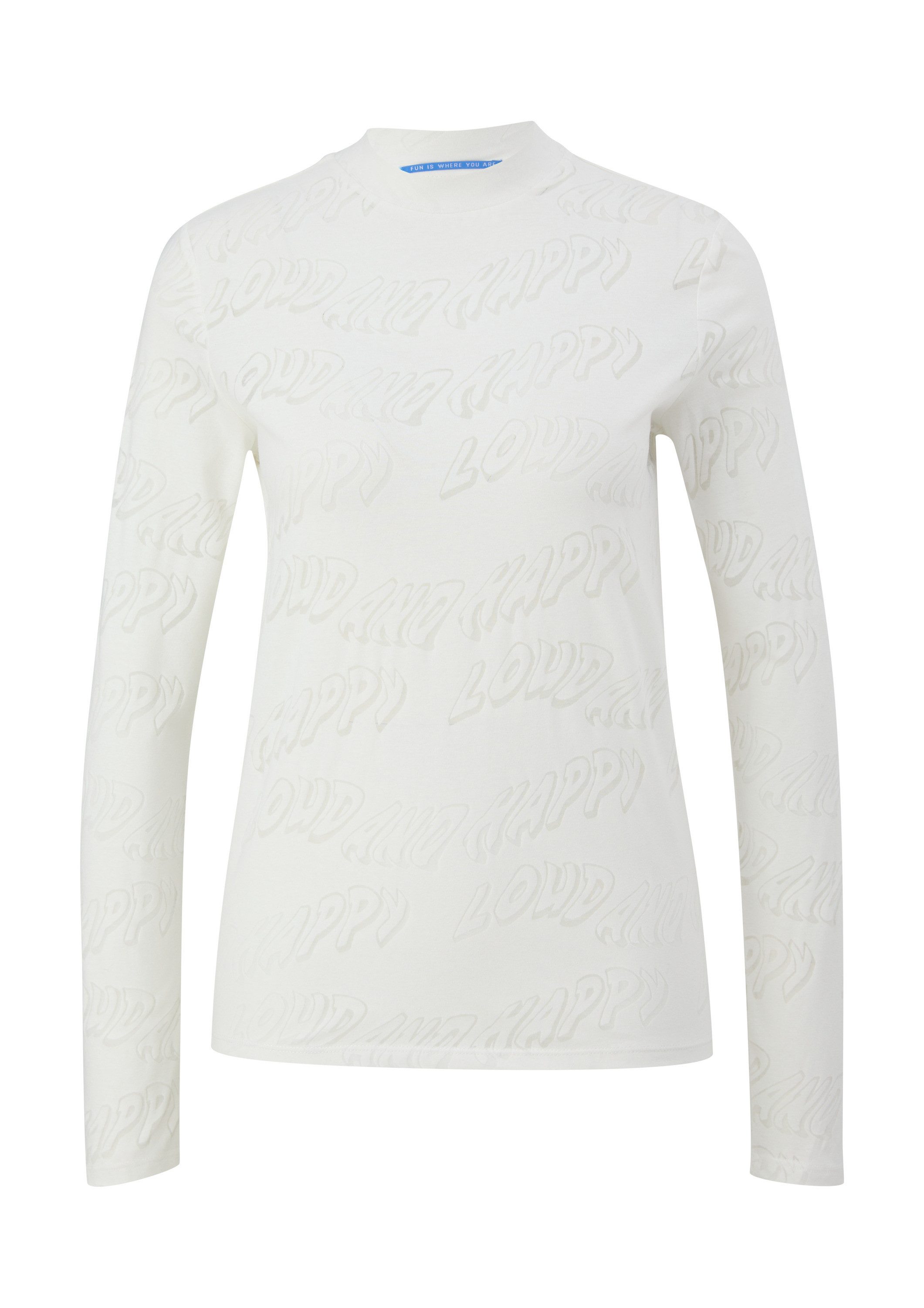 QS Langarmshirt T-Shirt Longsleeve mit Ausbrennermuster günstig online kaufen