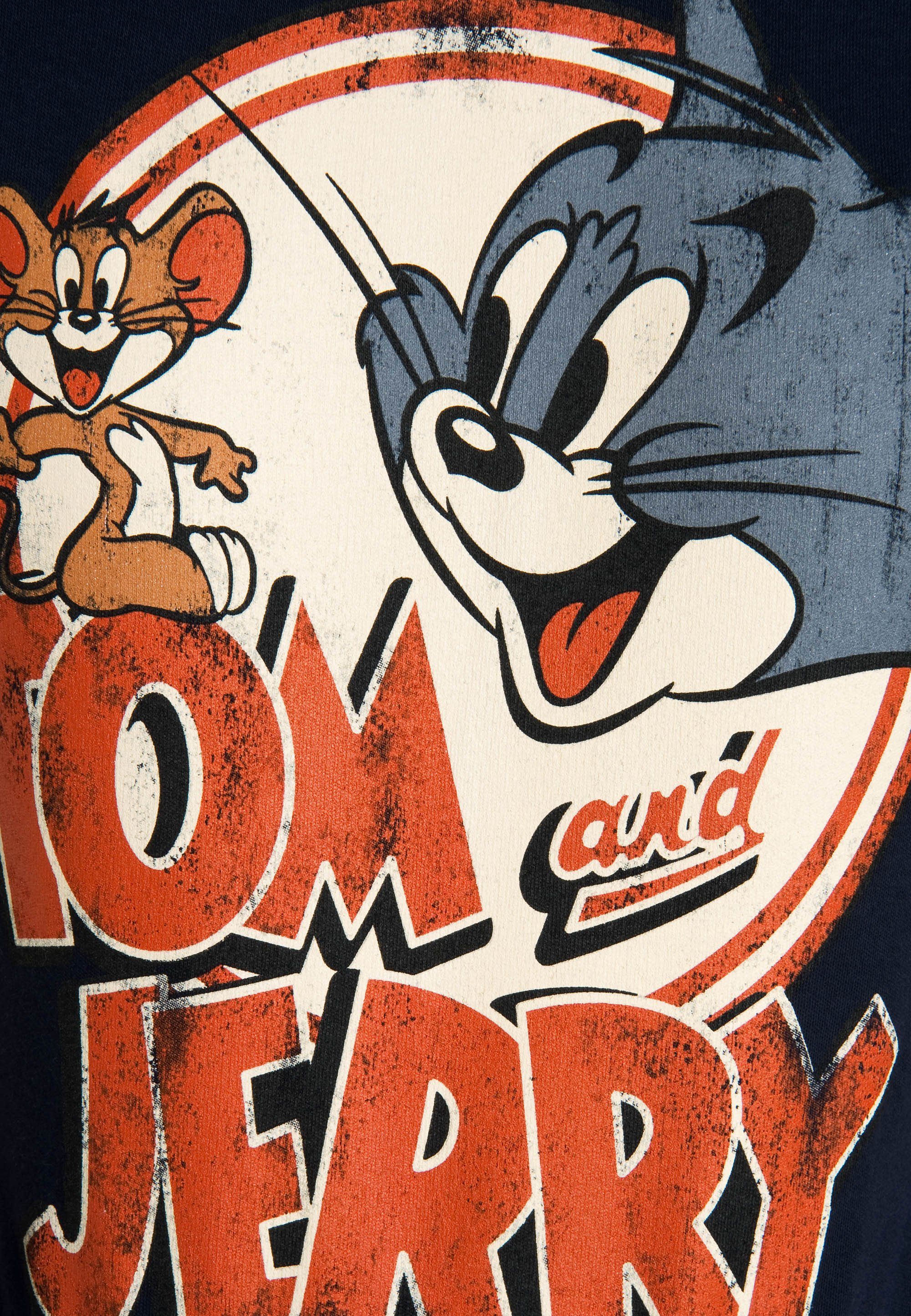 Tom & lizenziertem T-Shirt schwarz LOGOSHIRT mit Jerry Originaldesign