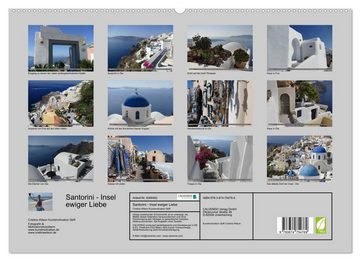 CALVENDO Wandkalender Santorini - Insel ewiger Liebe (Premium, hochwertiger DIN A2 Wandkalender 2023, Kunstdruck in Hochglanz)