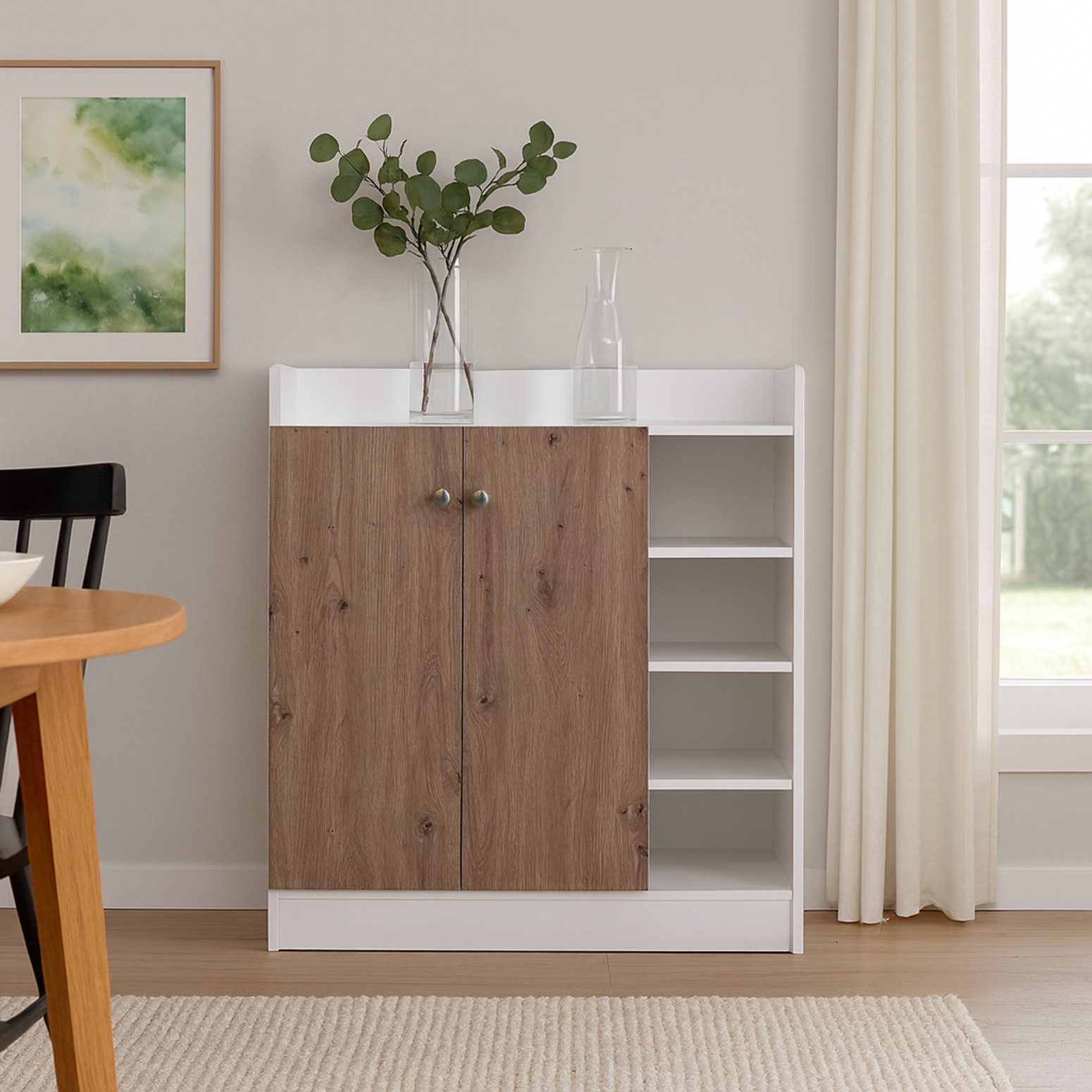 HTI-Line Kommode Kommode Nina mit 8 Regalfächern (Stück, 1x Kommode Nina), Anrichte Sideboard Schrank