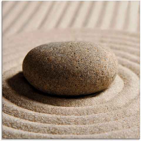 Artland Glasbild Mini Zen Garten - Sand, Zen (1 St), in verschiedenen Größen