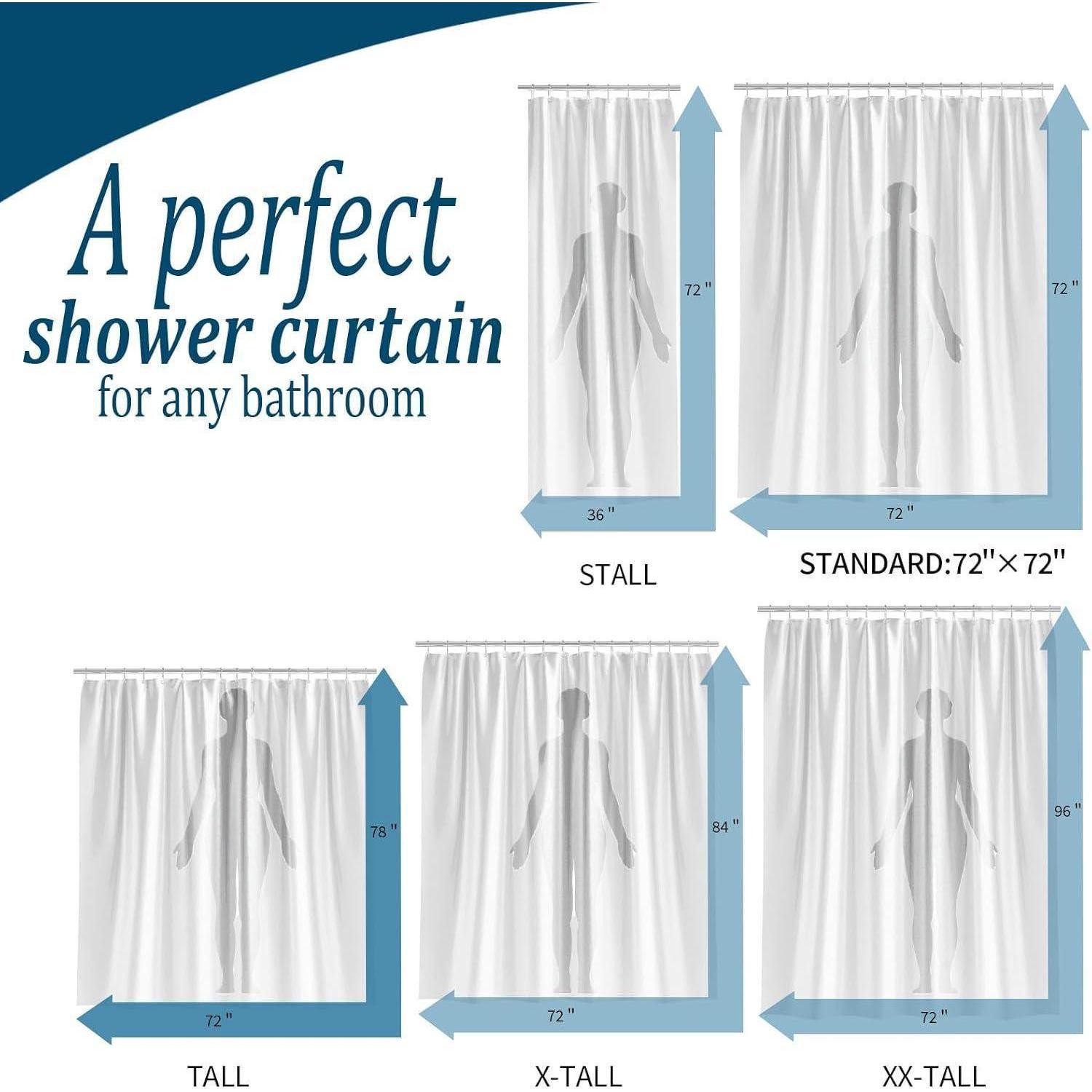 LuxusKollektion Duschvorhang Duschvorhang 180x200 Antischimmel Wasserdicht günstig online kaufen