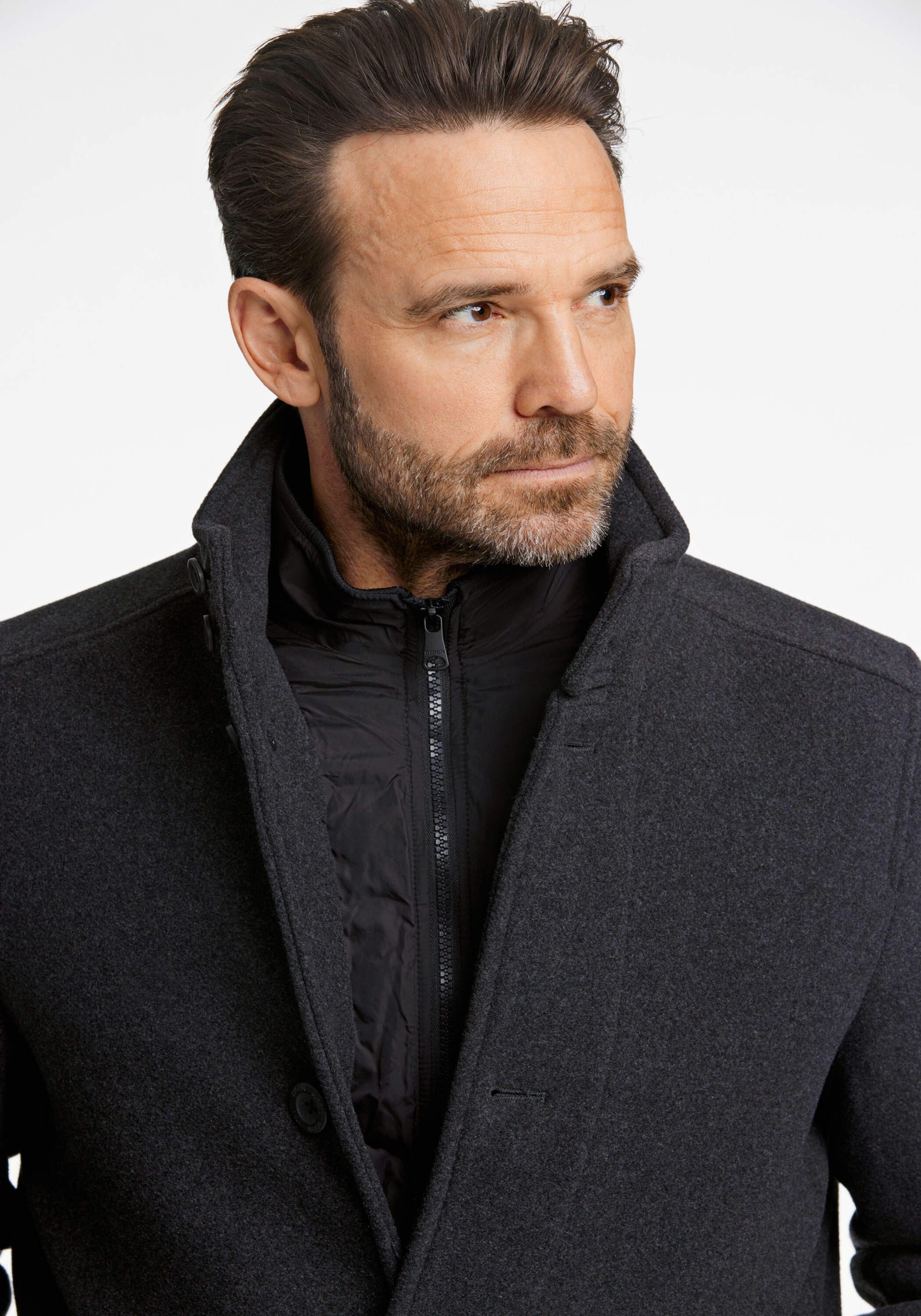 BISON Kurzmantel Mantel Comfort Fit