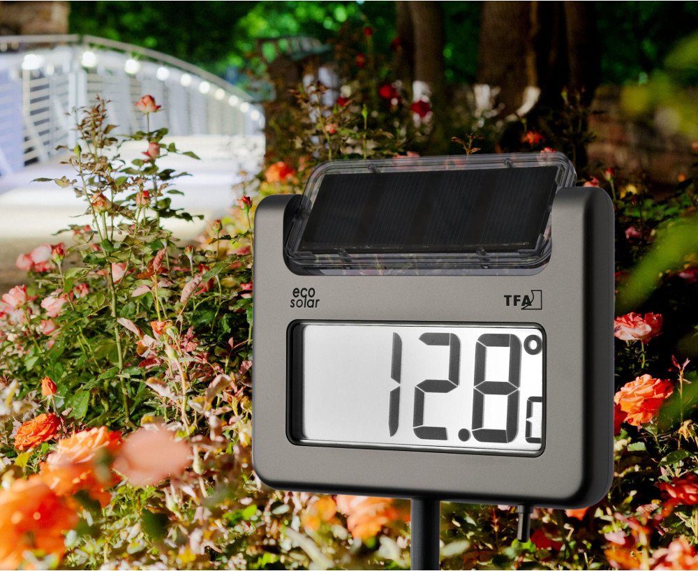 TFA Dostmann Gartenthermometer Solar Outdoor Thermometer Avenue Plus TFA 30.2030.54