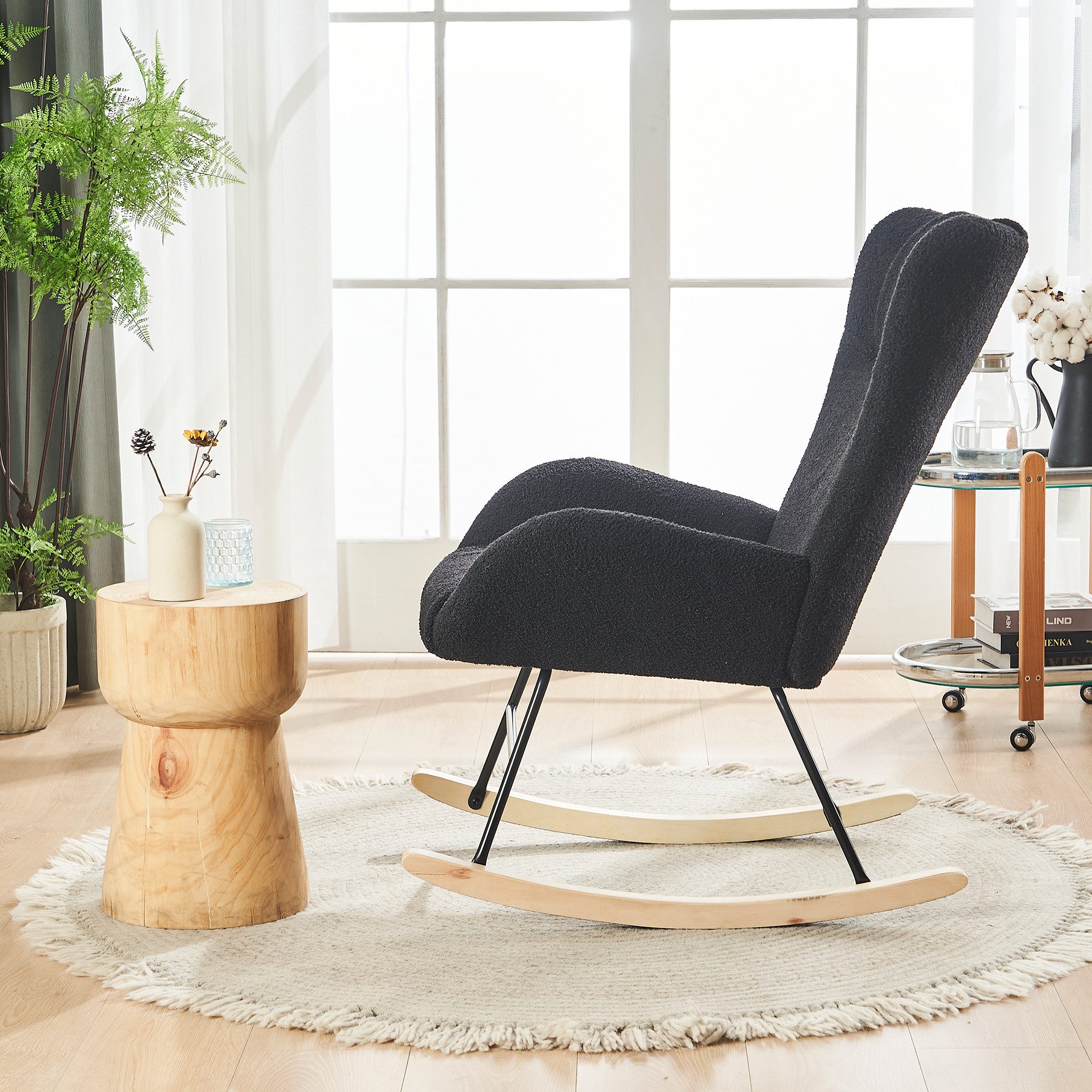 HAUSS SPOLE Schaukelstuhl Relaxsessel Babyschaukelstuhl Lounge-Sessel günstig online kaufen