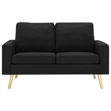 vidaXL Sofa 2-Sitzer-Sofa Schwarz Stoff Couch