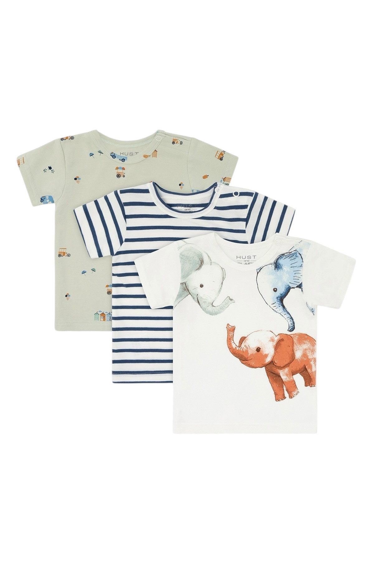 Hust & Claire T-Shirt Albert 3-Pack Holliday (1-tlg) Jungen T-Shirt 3er Pack mit Prints