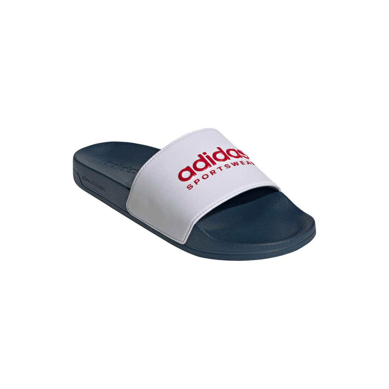 adidas Performance Shower Adilette Sportswear (Cloudfoam Fußbett) dunkelblau/weiss Badeschuh