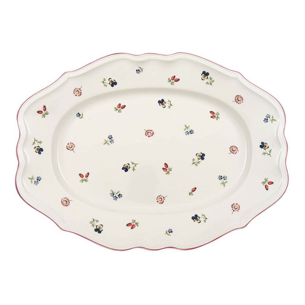 Villeroy & Boch Servierplatte Petite Fleur ovale Platte 37 cm, Porzellan, (1-tlg)