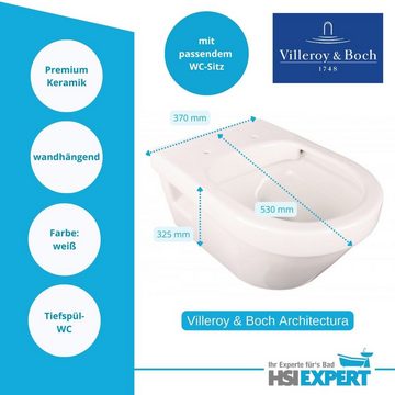 GEBERIT Vorwandelement WC Geberit Spülkasten Villeroy Boch WC Architectura, Spar-Set