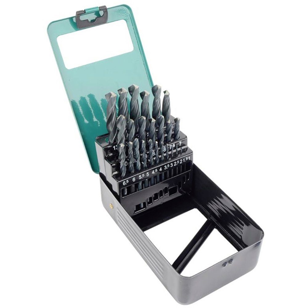 Brüder Mannesmann Werkzeuge Metallbohrer Brüder Mannesmann M54341 Spiralbohrer-Set 25teilig 1 mm, 1.5 mm, 2 m