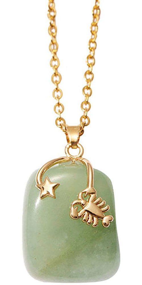 Firetti Kette mit Anhänger Schmuck Geschenk Halsschmuck Anker/Halskette Sternzeichen Geburtsstein, Made in Germany - mit Edelstein