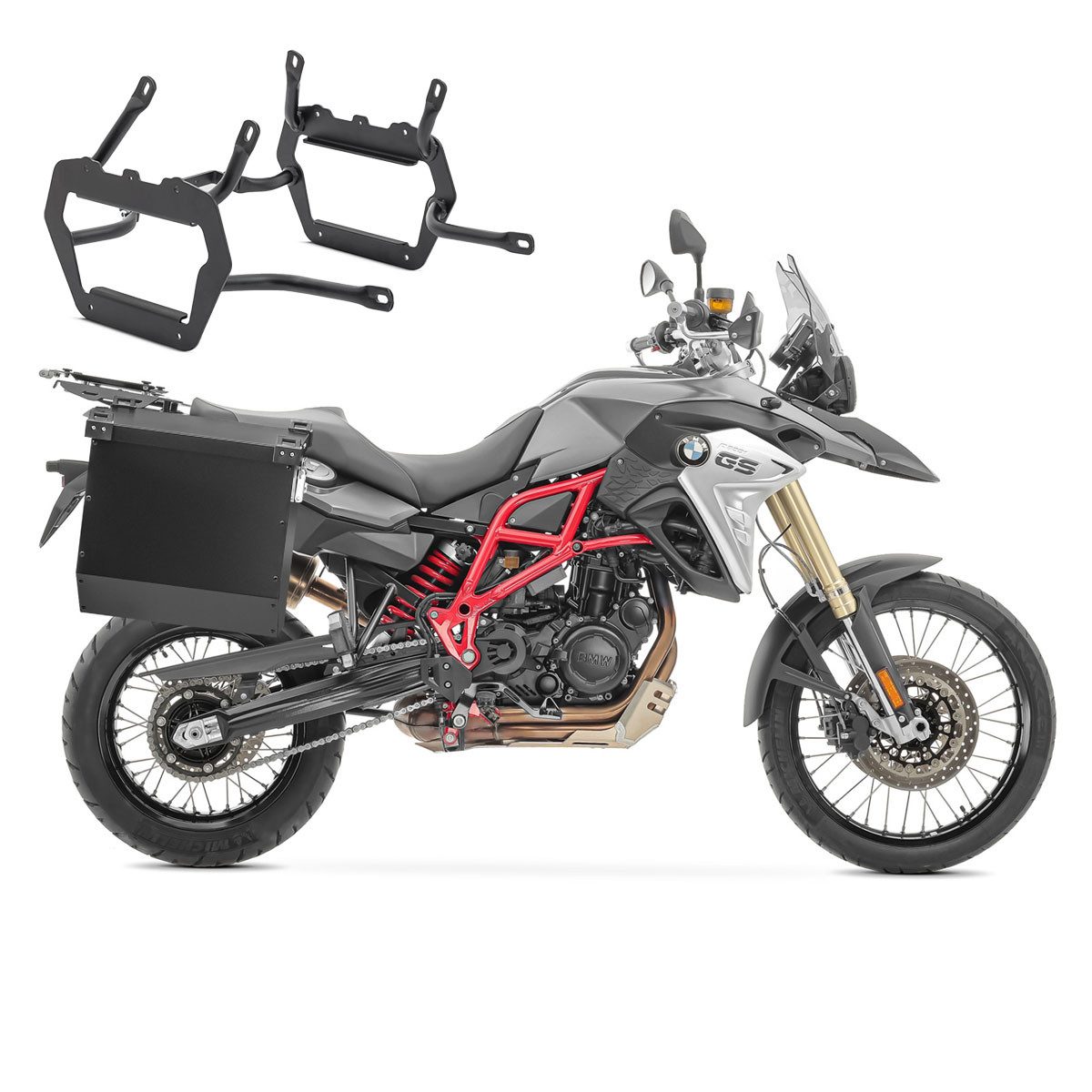 Bagtecs Чемоданыset Set Alukoffer + Чемоданыträger passend für BMW F 800 GS 08-18 Aluminium
