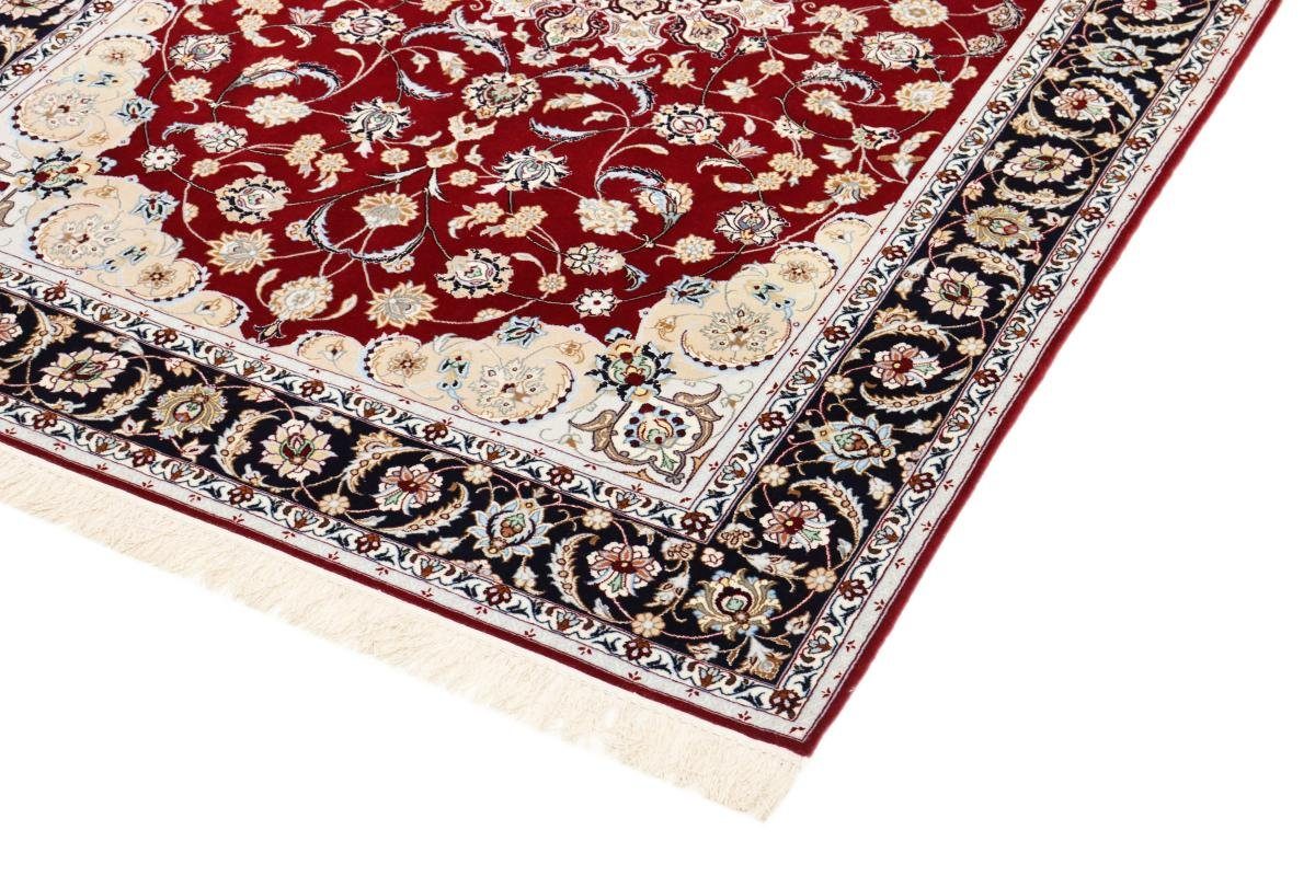 Orientteppich Isfahan Seidenkette 160x229 Handgeknüpfter Trading, 6 rechteckig, mm Orientteppich, Höhe: Nain