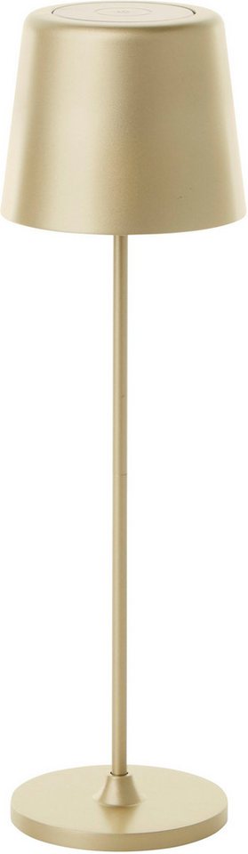 Brilliant LED Tischleuchte Kaami - mobile LED Außen Tischlampe, Dimmfunktion, mehrere Helligkeitsstufen, LED fest integriert, Warmweiß, mobile LED Außen Tischlampe, 37 cm, 310 lm, Touchdimmer, USB