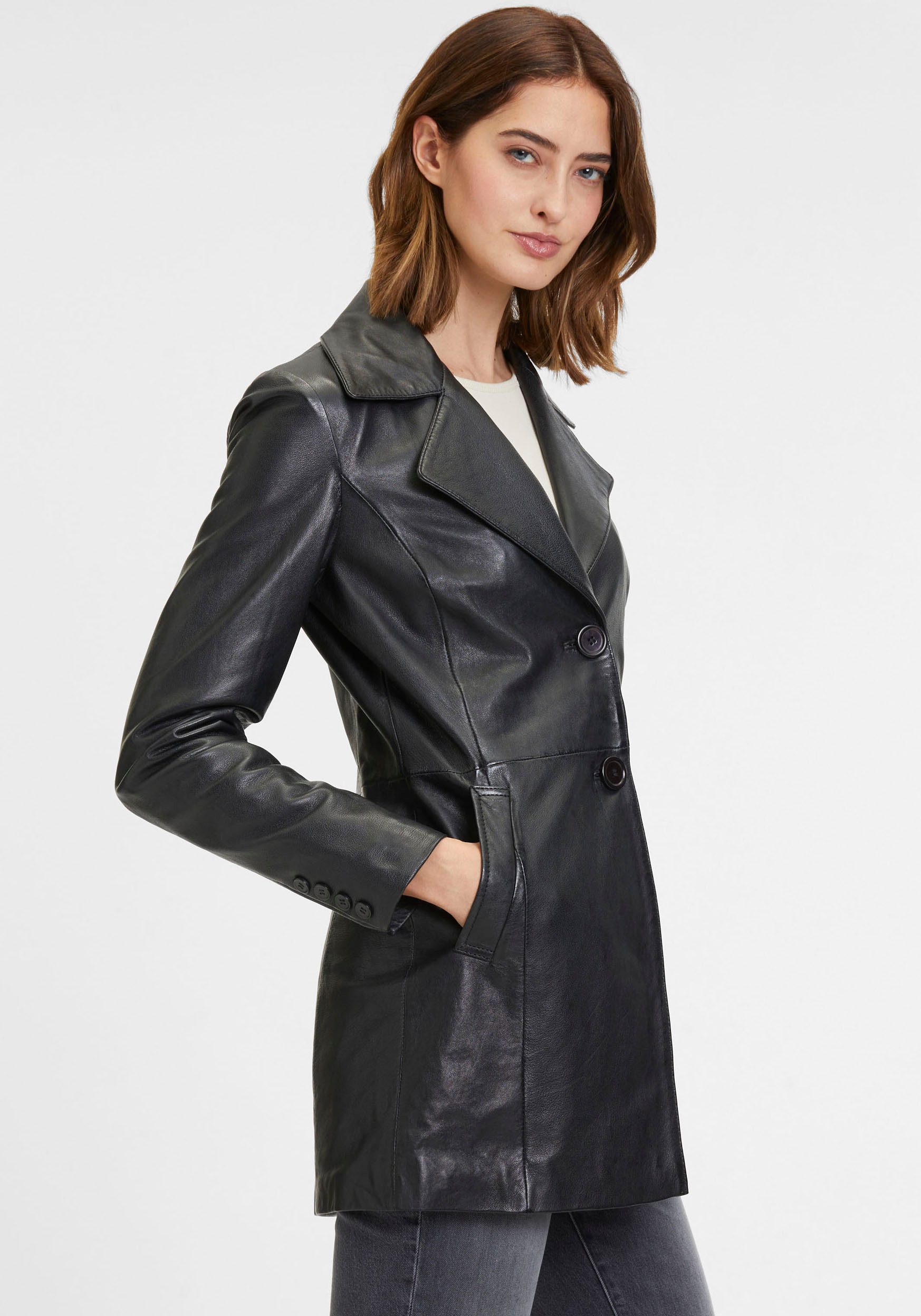 Mauritius Lederjacke GWAurela mit abnehmbaren Kapuzeneinsatz günstig online kaufen