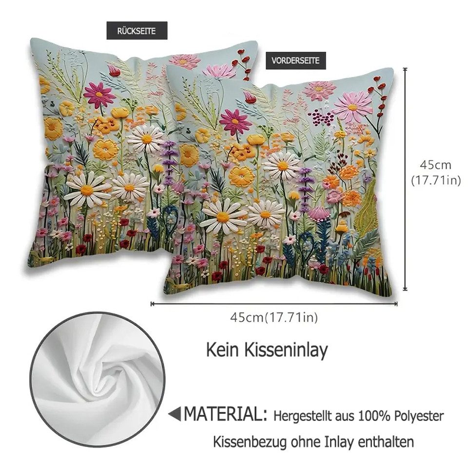 Kaket Kissenbezug Blumen Kissenbezüge, SofaKissenhülle, Heim günstig online kaufen
