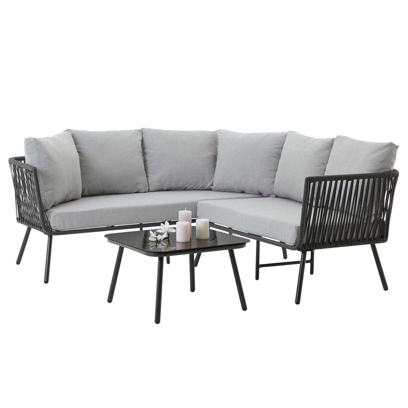 CARO-Möbel Gartenlounge-Set JAKARTA, Balkon Lounge Set günstig online kaufen
