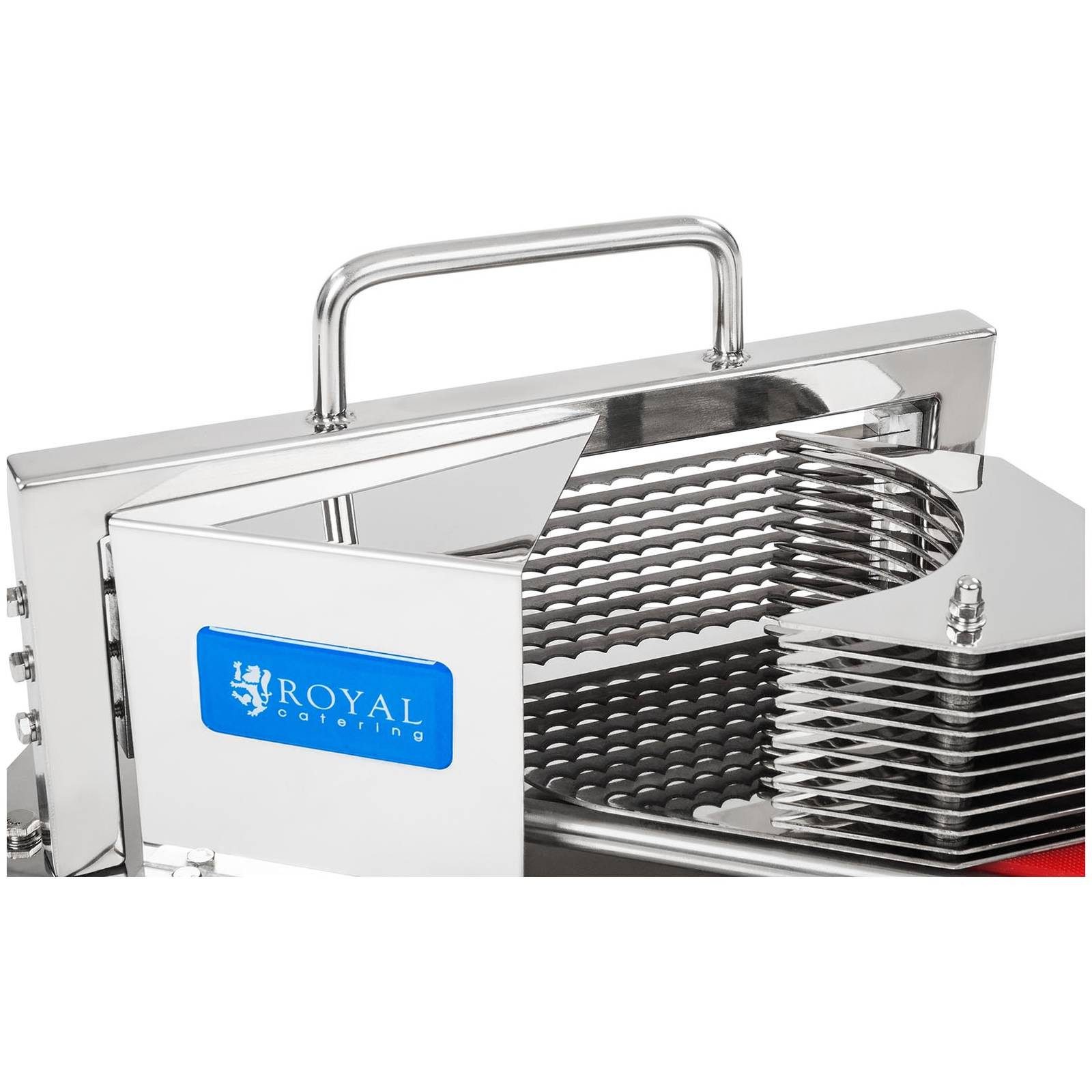 Royal Catering Gemüseschneider Tomatenschneider Edelstahl 10 Klingen 5,5 mm Gemüseteiler Gastro Profi – Bild 4 von 5