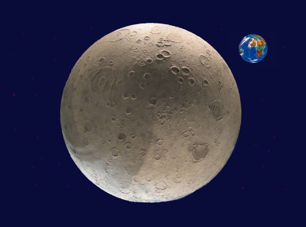 L.M. Karten Experimentierkasten Postkarte mit 3D Effekt: "Mond und Erde"