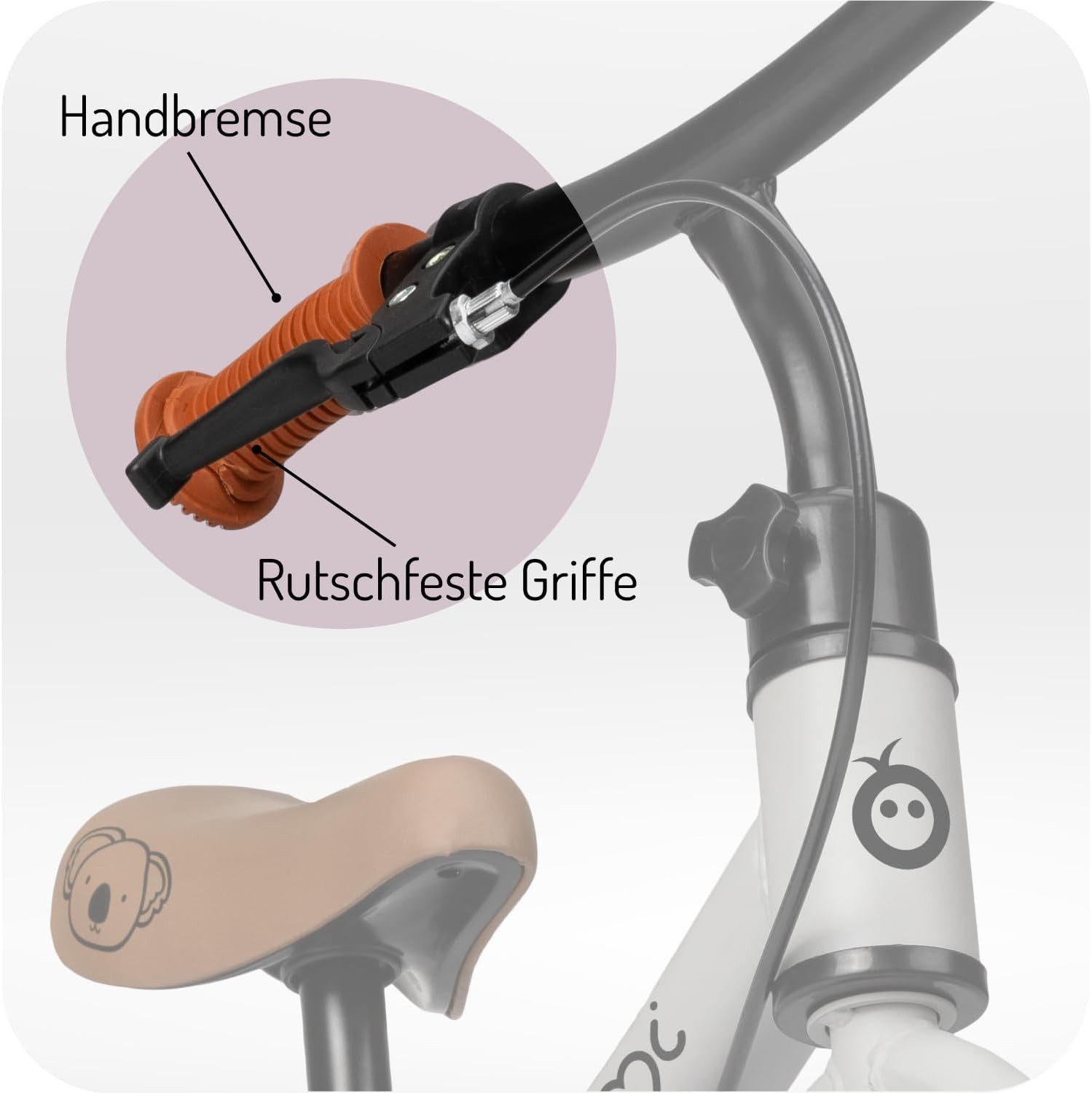 MoMi Laufrad Breki 12 Zoll, Leicht, sicher & höhenverstellbar mit EVA-Reifen ab 3J