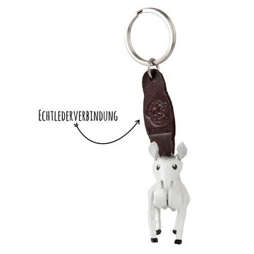 Monkimau Schlüsselanhänger Pferde Schlüsselanhänger Leder Tier Figur (Packung)