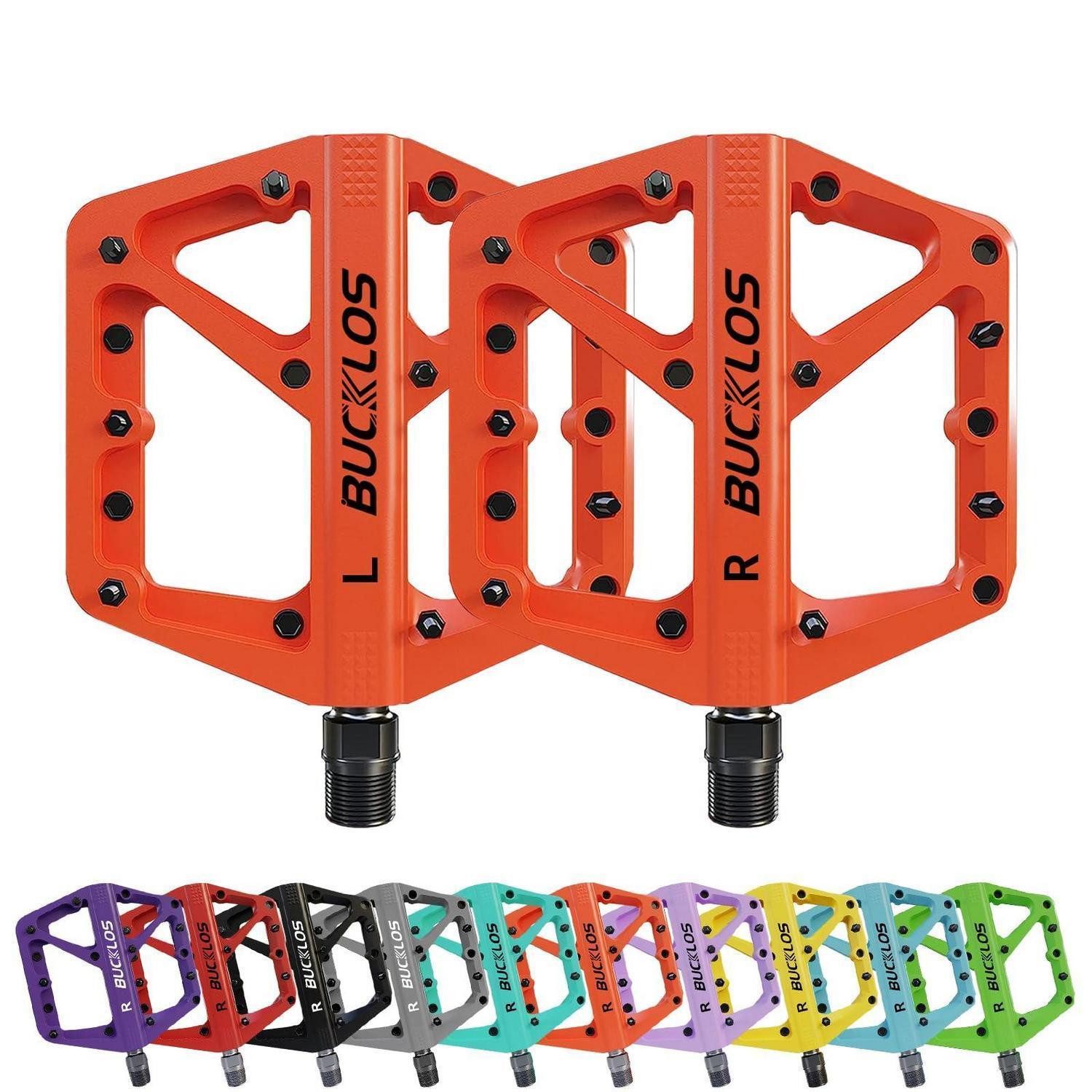 LuxusKollektion Plattformpedale Fahrradpedale Nylon 9/16" Orange