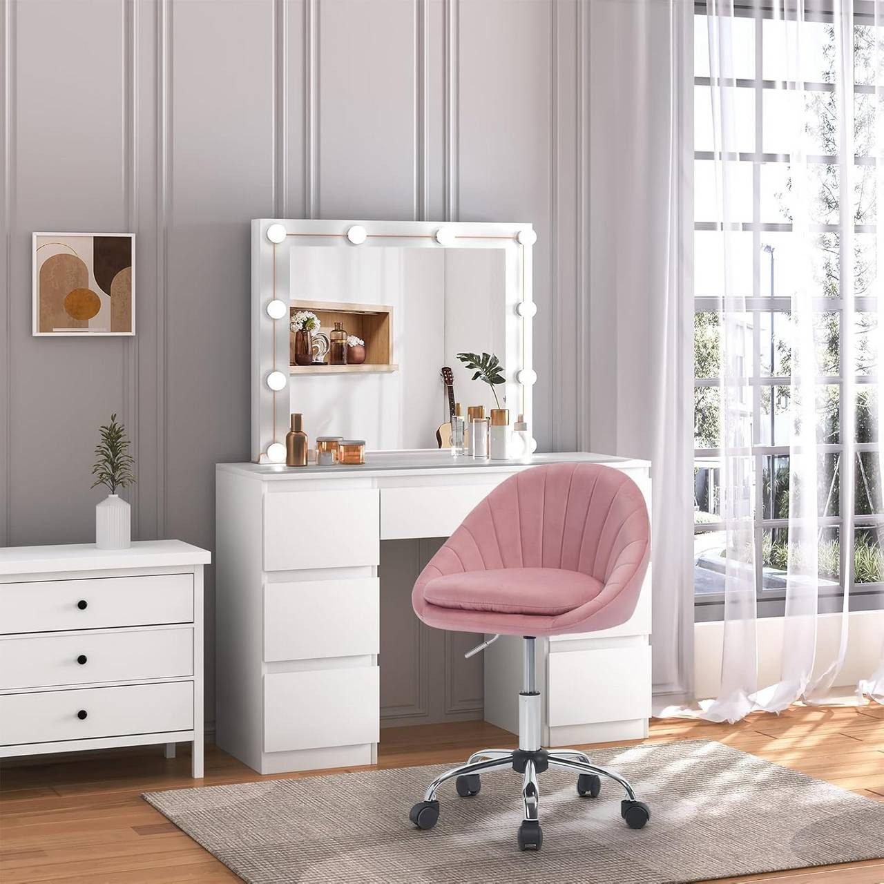 Woltu Bürostuhl (1 St), ergonomisch, Schminkstuhl, günstig online kaufen