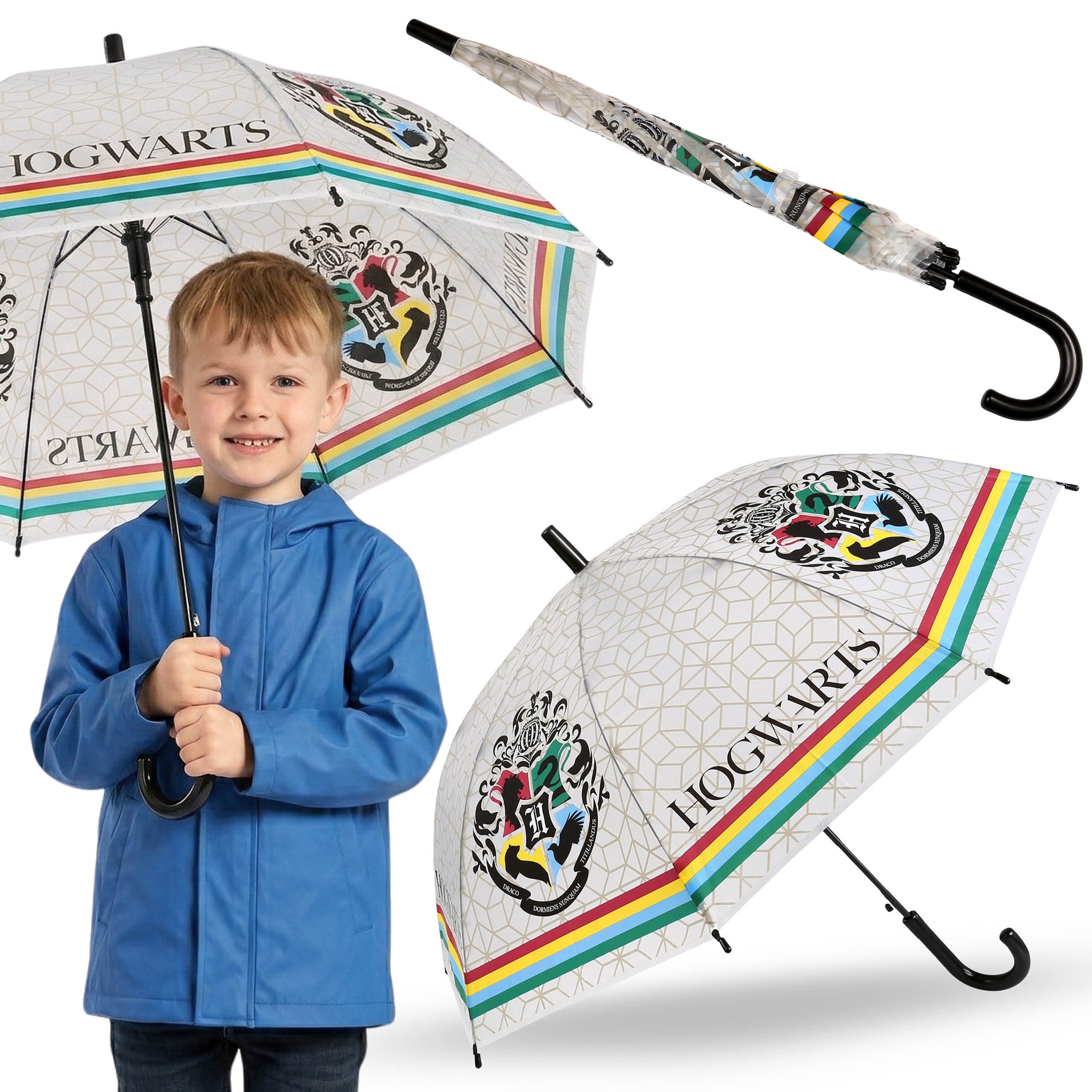 Harry Potter Taschenregenschirm Harry Potter Hogwarts Kinderregenschirm Jungen, Automatik