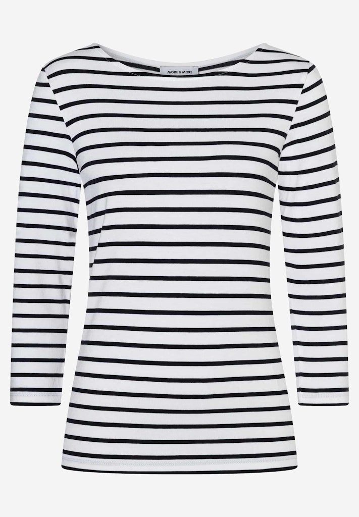 T-Shirt Striped Shirt, 3/4 Sleeve
